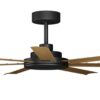 Calibo Alula DC Ceiling Fan with Remote Control Black with Teak Blades 60 inch Motor