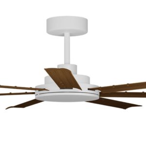 Calibo Alula DC Ceiling Fan with Remote Control White with Koa Blades 60 inch Blades