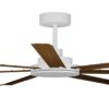 Calibo Alula DC Ceiling Fan with Remote Control White with Koa Blades 80 inch Motor