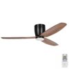 Eglo Seacliff Black with Light Walnut CCT LED Light 52