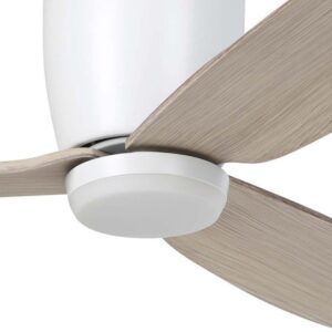 Eglo Seacliff Ceiling Fan CCT LED Light DC 52" White with Gessami Oak Motor