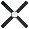 Eglo Stradbroke DC Ceiling Fan Blade LED Light 48 inch Black