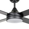 Eglo Stradbroke DC Ceiling Fan Motor LED Light 48 inch Black