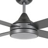 Eglo Stradbroke DC Ceiling Fan Motor LED Light 48 inch Titanium