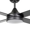 Eglo Stradbroke DC Ceiling Fan Motor LED Light 52 inch Black