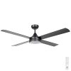Eglo Stradbroke DC Ceiling Fan with Remote LED Light 52 inch Black