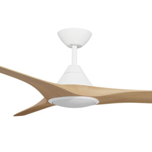 Calibo Cloudfan DC Ceiling Fan with LED Light 52 inch White with Light Timber Blades Motor