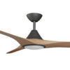Calibo Cloudfan DC Ceiling Fan with LED Llight 60 inch Black with Dark Timber Blades Motor