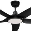 Domus Hover DC Ceiling Fan with LED Light Black 56 inch Motor