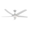 Domus Hover DC Ceiling Fan with LED Light White 56 inch