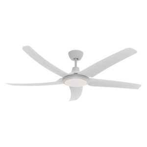 Domus Hover DC Ceiling Fan with LED Light White 56 inch