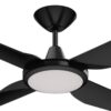 Domus Motion DC Ceiling Fan with LED Light Black 52