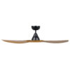 Eglo Surf DC Ceiling Fan Black with Burmese Teak 48-inch Side View