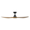 Eglo Surf DC Ceiling Fan with LED Light Black with Burmese Teak 48-inch Side View