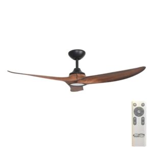 Hunter Pacific Evolve DC Ceiling Fan with LED Light - Black with Koa Blades - main