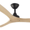 Three Sixty Spitfire DC Ceiling Fan Black with Natural Blades 52