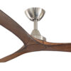 Three Sixty Spitfire DC Ceiling Fan Brushed Nickel with Koa Blades 52