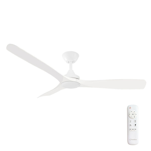 Three Sixty Spitfire DC Ceiling Fan with LED Light White 52"