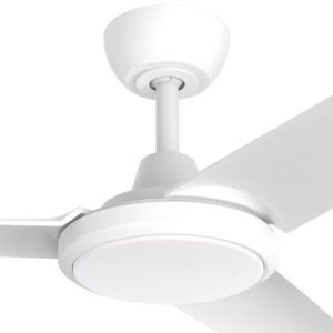 Three Sixty FlatJET 3 Blades DC 52-inch Ceiling Fan with LED Light in White Motor