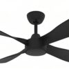 Domus Blast DC Ceiling Fan in Black Finish 52