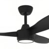 Domus Blast DC Ceiling Fan with LED Light in Black Finish 48