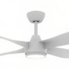 Domus Blast DC Ceiling Fan with LED Light in White Finish 52