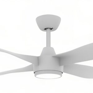 Domus Blast DC Ceiling Fan with LED Light in White Finish 52" Motor