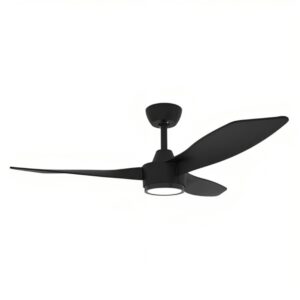 Domus Blast DC Ceiling Fan with LED Light in Black Finish 48