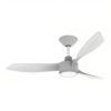 Domus Blast DC Ceiling Fan with LED Light in White Finish 48