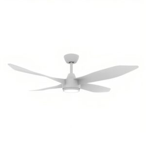 Domus Blast DC Ceiling Fan with LED Light in White Finish 52"