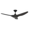 Domus Strike DC Ceiling Fan in Black 48