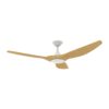Domus Strike DC Ceiling Fan in White and Oak 60"