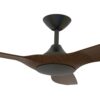 Domus Strike DC Ceiling Fan in Black with Walnut 48