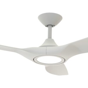 Domus Strike DC Ceiling Fan with LED Light in White 48" Motor