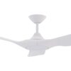 Domus Strike DC Ceiling Fan with LED Light in White 60