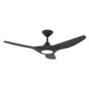 Domus Strike DC Ceiling Fan with LED Light in Black 48