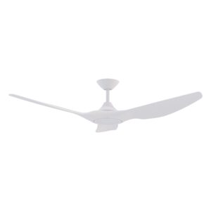 Domus Strike DC Ceiling Fan with LED Light in White 60