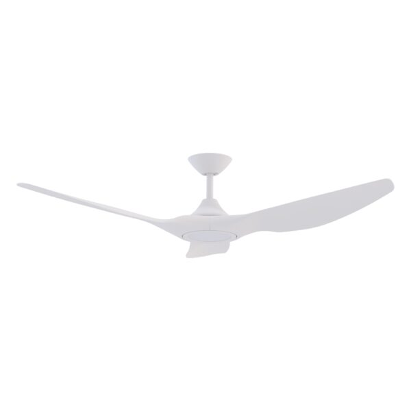 Domus Strike DC Ceiling Fan with LED Light in White 60"