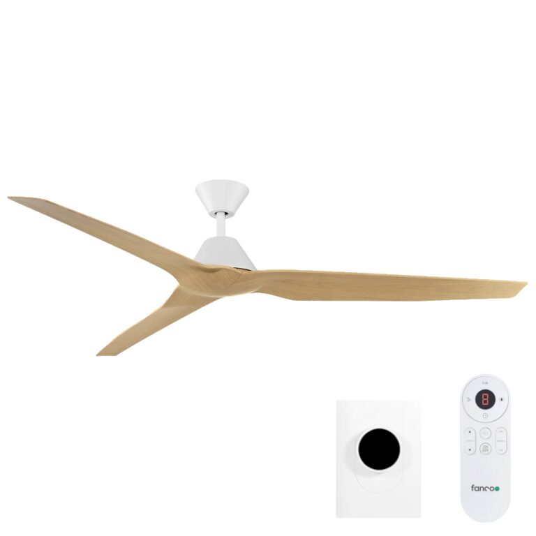 Best Ceiling Fans For 2024 Universal Fans Top Fans In Review   Fanco Infinity 64 White Beachwood With Wall Control And Remote Control 768x768 