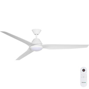 Fanco Infinity-ID DC Ceiling Fan 64-inch with LED Light White Motor with White Blades