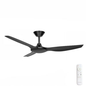 Three Sixty Delta DC 52" Ceiling Fan with Remote in Black