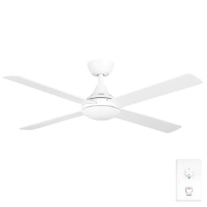Claro Essentials Cooler AC Ceiling Fan with Wall Control - White 52"
