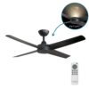 Three Sixty Ambience Uplight DC Ceiling Fan - Black 48