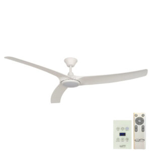 Hunter Pacific Aqua v2 IP66 DC Ceiling Fan with LED Light - White 70" (Remote & Wall Control)
