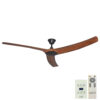 Hunter Pacific Aqua v2 IP66 DC Ceiling Fan - Matte Black with Koa Blades 70