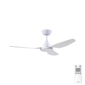Ventair Glacier DC 3-blade Ceiling Fan with Remote 48" in White