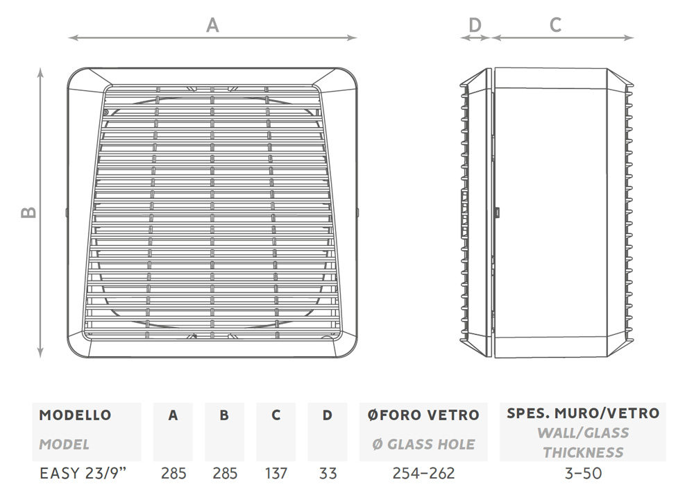 oerre-easy-23-ar-axial-window-wall-fan-dimensions