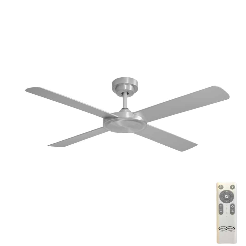 Hunter Pacific Pinnacle DC Ceiling Fan with Remote - Brushed Aluminium 52" - main