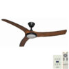 Hunter Pacific Aqua 3 IP66 DC Ceiling Fan with LED Light - Black and Koa 52" (Remote & Wall Control)