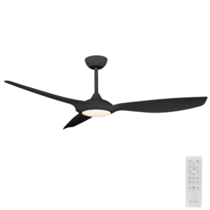 Claro Glider DC Ceiling Fan with LED Light - Black 60